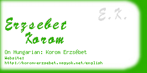 erzsebet korom business card